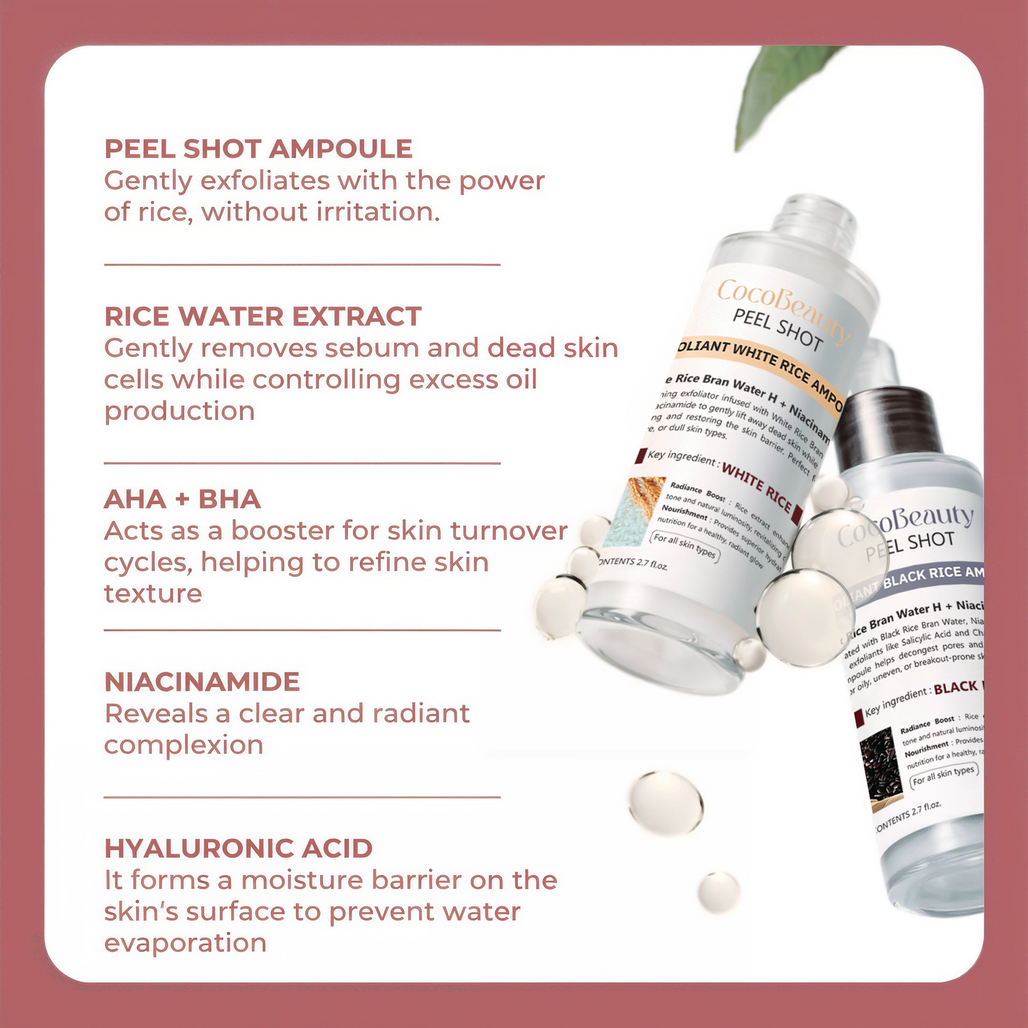 Visibly Smaller Pores in 1 Week | Peel Shot Glow Rice Ampoule Duo